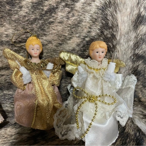 Angel‎ Christmas Tree Ornaments Figurines Set of 4 4-5 inches - Picture 3 of 4